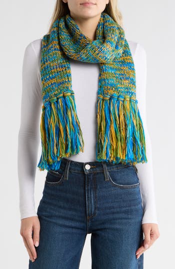 Kate Spade New York Space Dye Marl Scarf In Green