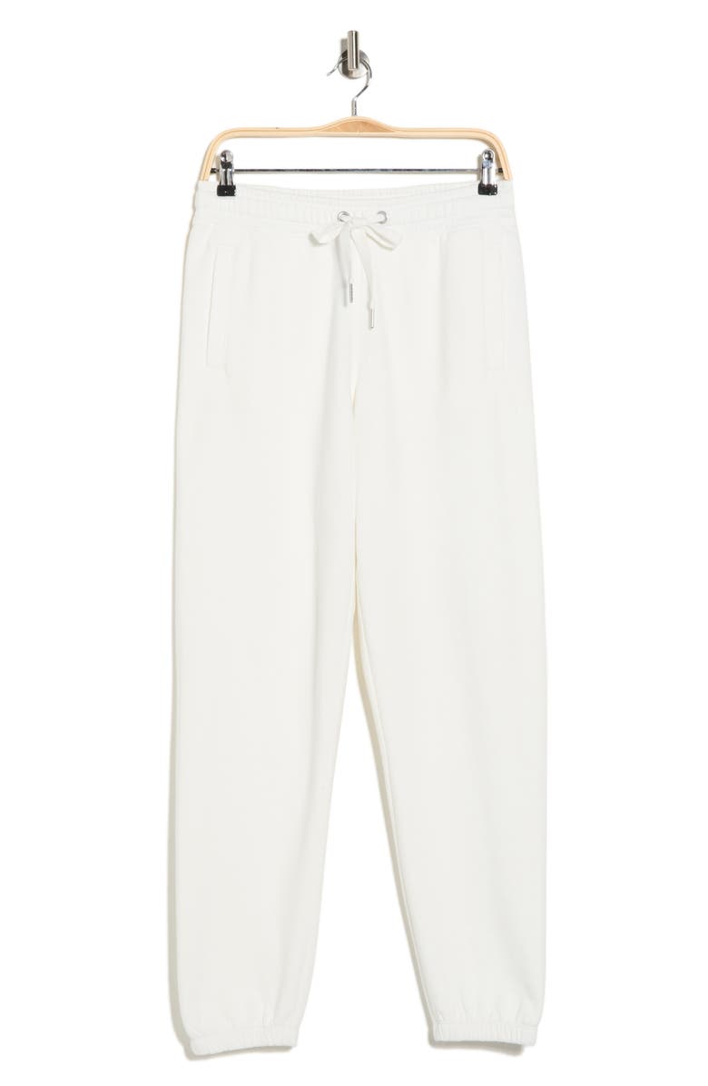 CALVIN KLEIN PERFORMANCE High Waist Relaxed Cotton Blend Sweatpants, Alternate, color, Cloud