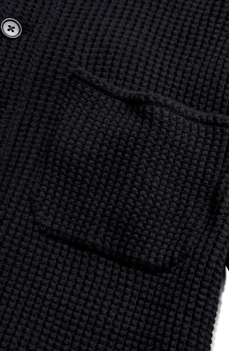 Billy Reid Half Button Cotton & Wool Thermal Sweatshirt, Alternate, color, 