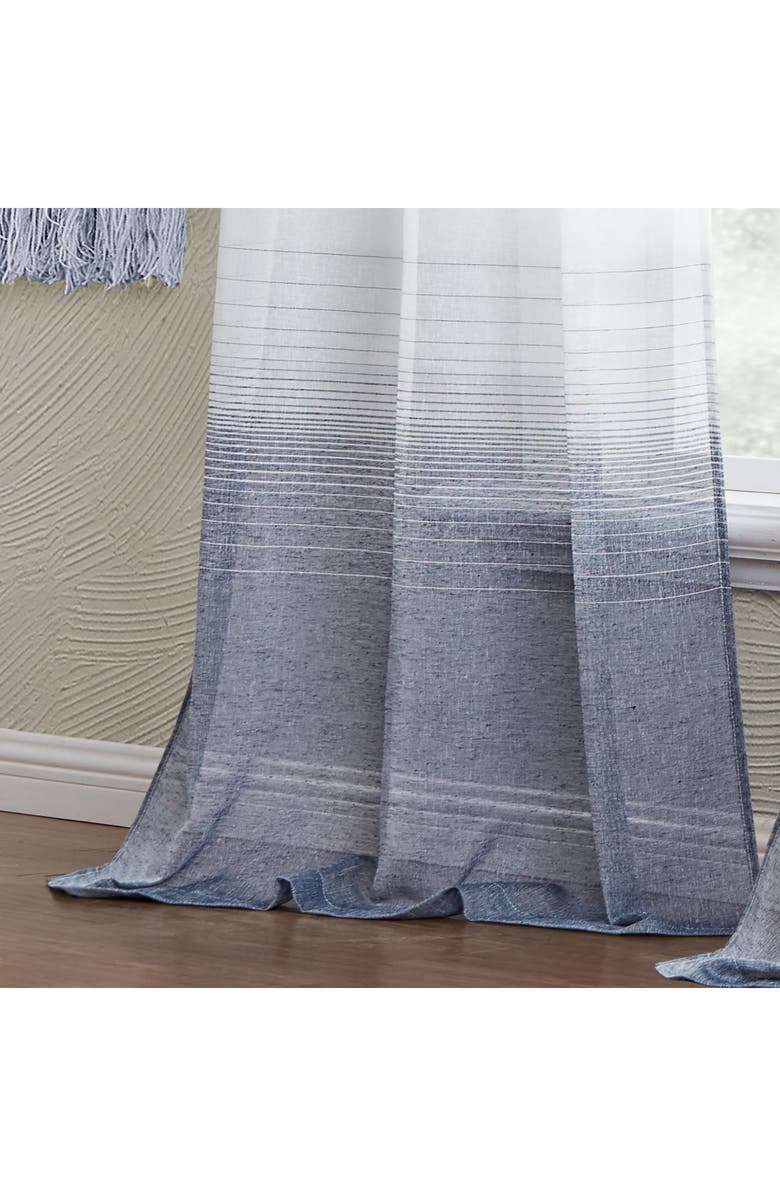 DAINTY HOME Linea Set of 2 Ombré Sheer Panel Curtains, Alternate, color, 