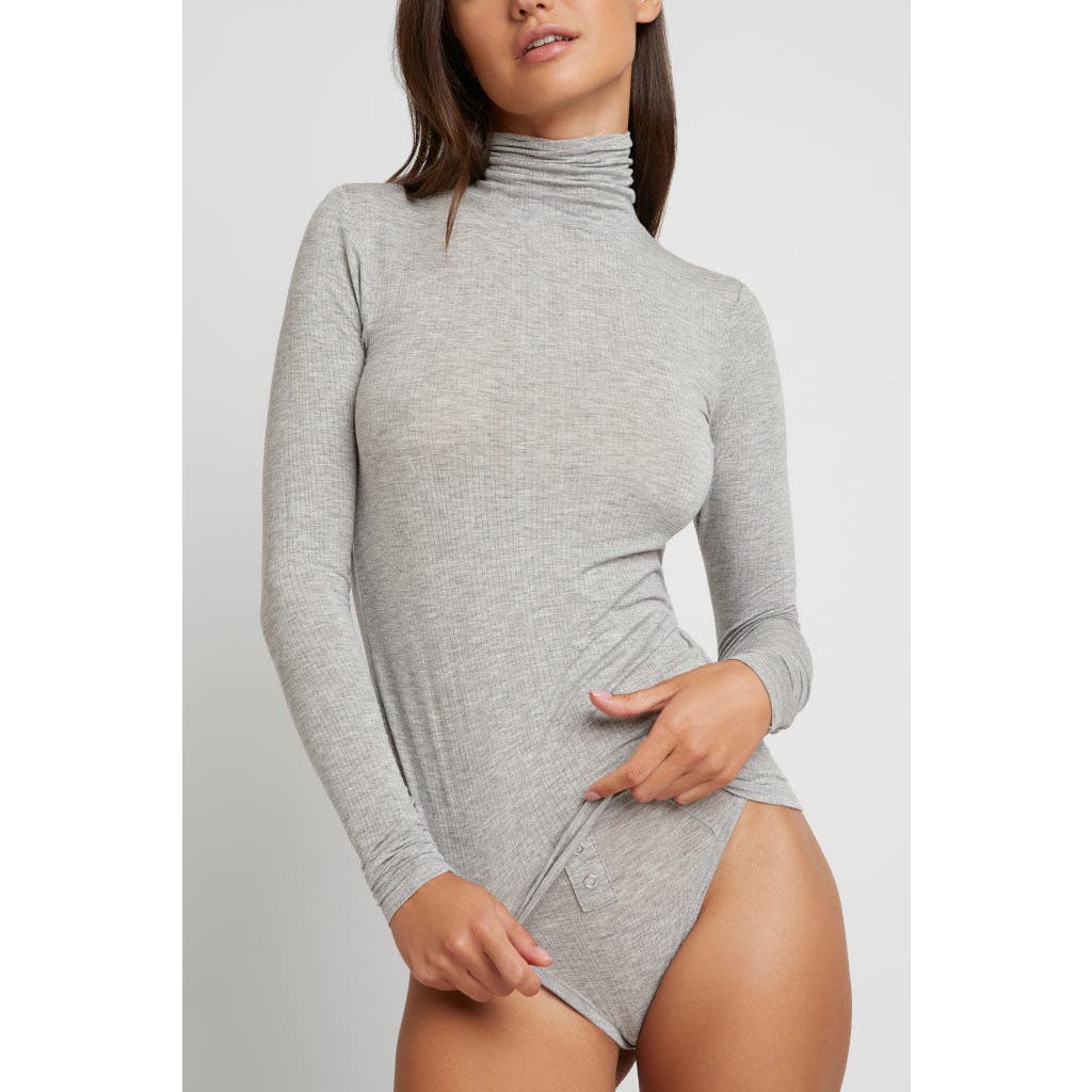 Negative Underwear Whipped Turtleneck In Heather Grey