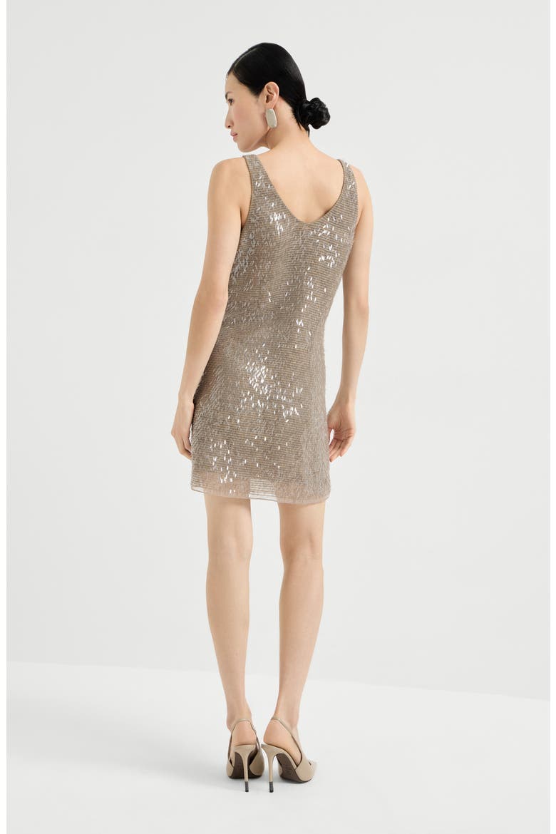 Mini dress with dazzling embroidery, Alternate, color, Rope