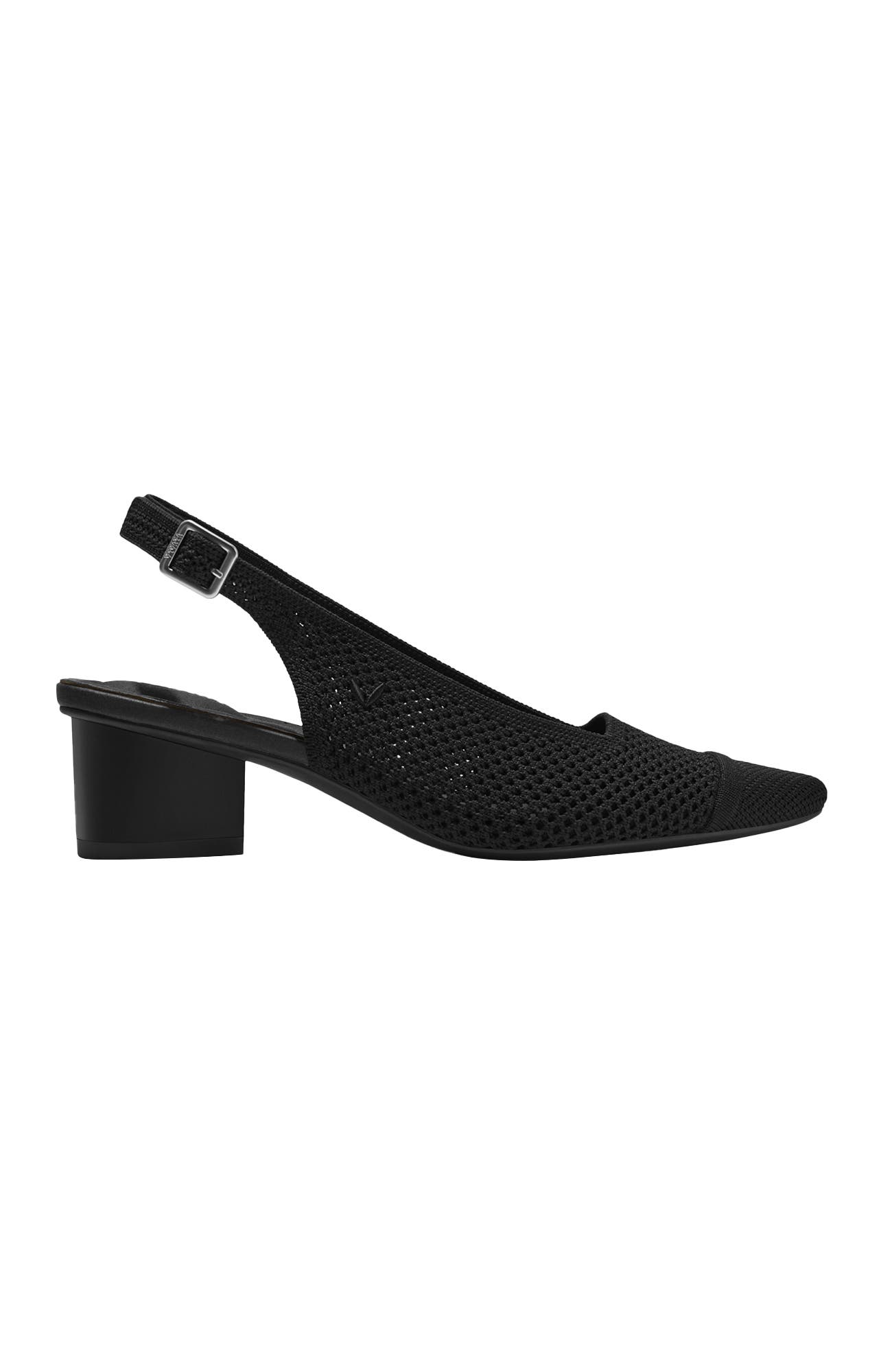 Pointed-Toe Slingback Sandals, Alternate, color, Black