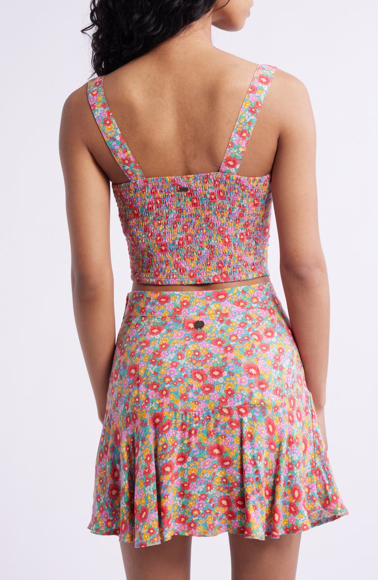 Rip Curl Las Dalias Floral Print Crop Tank, Alternate, color, Blue