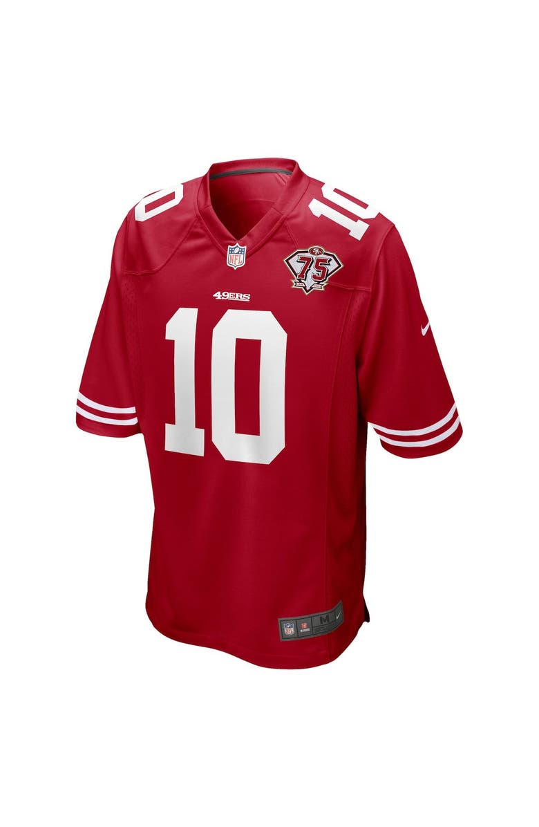 Nike Men's Nike Jimmy Garoppolo Scarlet San Francisco 49ers 75th Anniversary Game Jersey, Alternate, color, 
