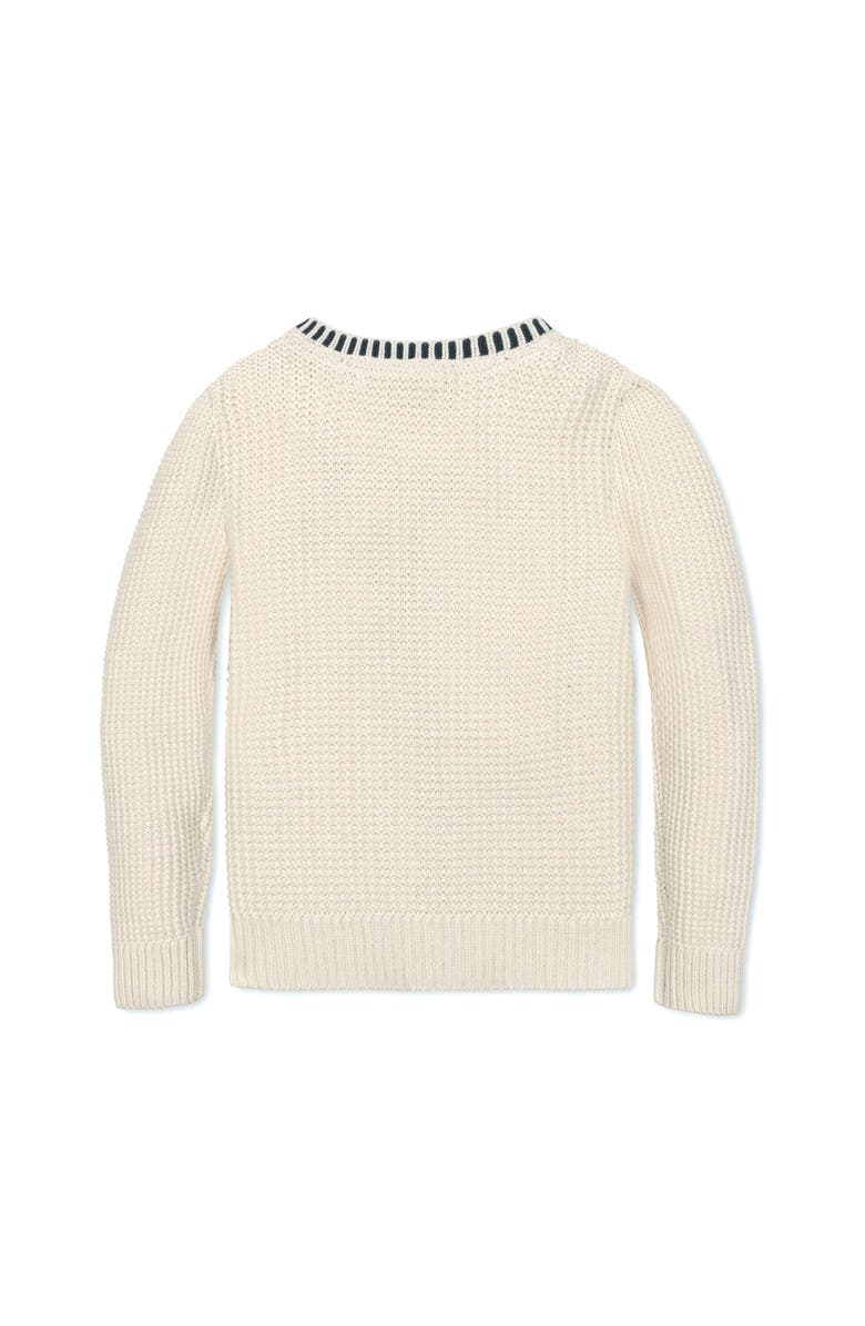 Hope & Henry Organic Puff Sleeve Textured Cardigan Sweater, Alternate, color, Ivory Tweed