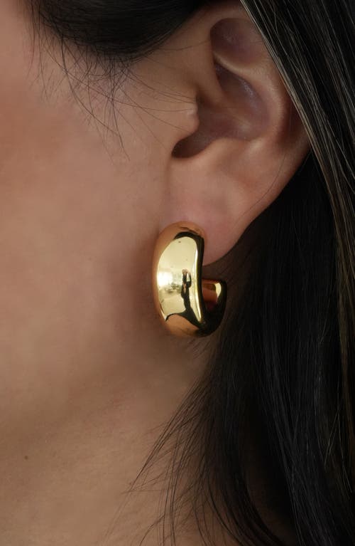 Argento Vivo Sterling Silver Huggie Hoop Earrings In Gold