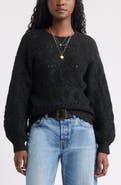 Treasure & Bond Cable Crewneck Sweater