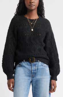 Treasure & Bond Cable Crewneck Sweater