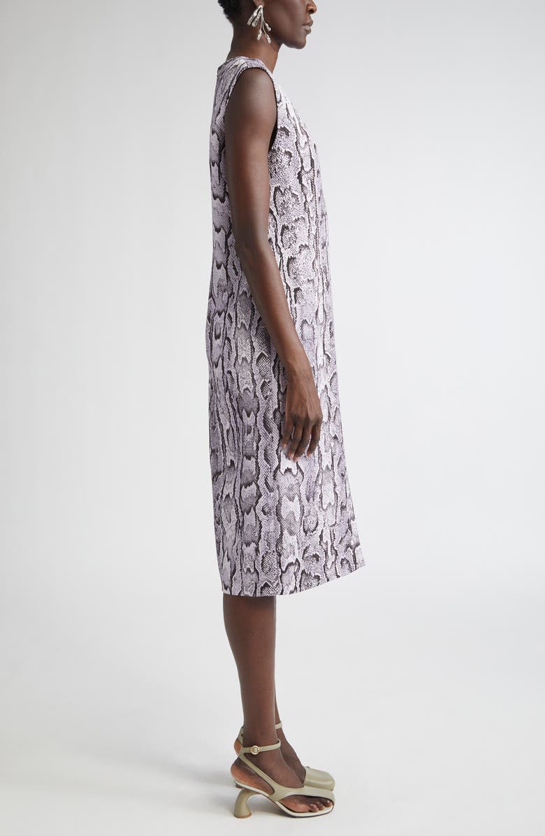 Dries Van Noten Delina Snakeskin Jacquard Sheath Dress, Alternate, color,
