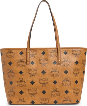 トートバッグ MCM 'Aren School Tote' shoulder bag Large Aren School Tote in Visetos Cognac | MCM ®US