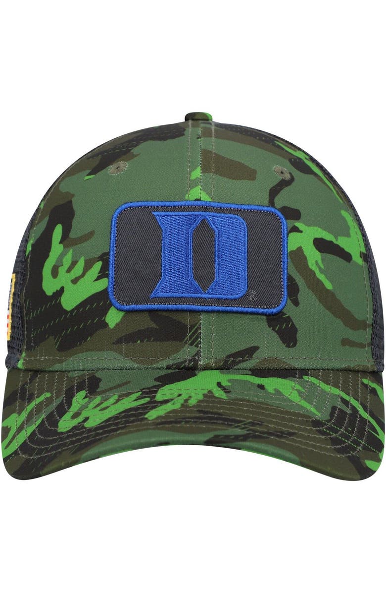 Nike Men's Nike  Camo/Black Duke Blue Devils Classic99 Veterans Day Trucker Snapback Hat, Alternate, color, 