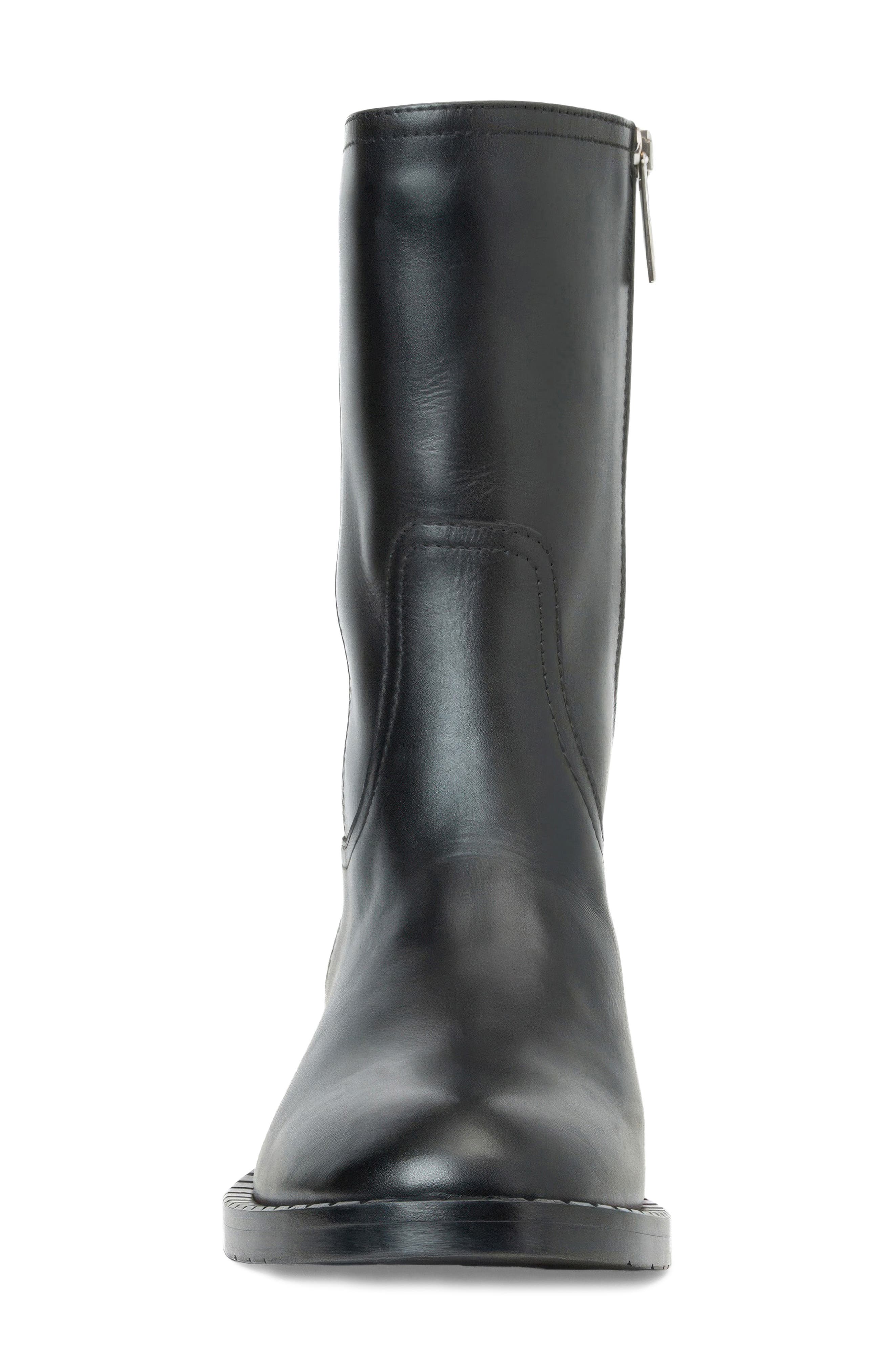 Georgetta Waterproof Leather Boot, Alternate, color, BLACK LEATHER