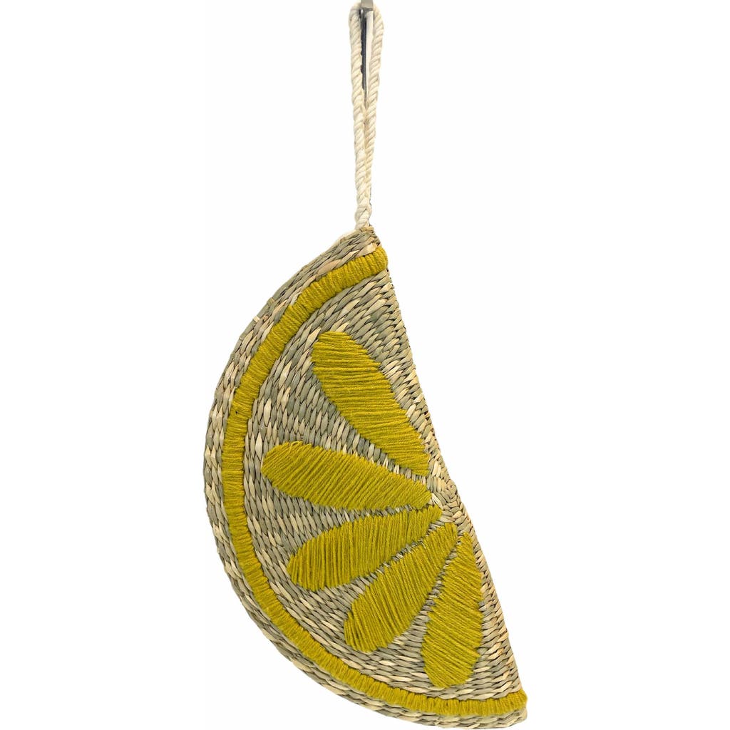 Jelavu Capri Fruit Clutch Bag In Lemon