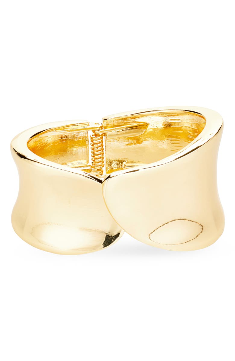 BaubleBar Hinge Statement Bangle Bracelet, Main, color, Gold