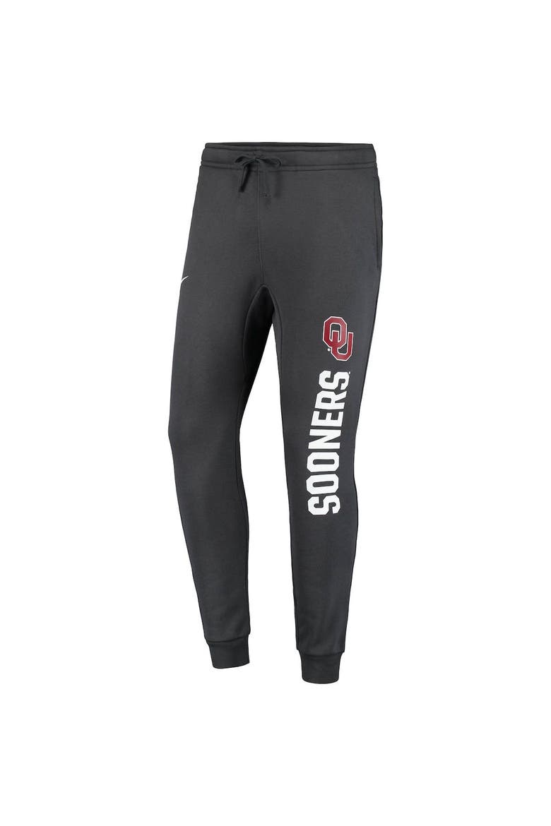 Men's Nike Anthracite Oklahoma Sooners Primary Logo Club Fleece Joggers, Alternate, color, Anthracite