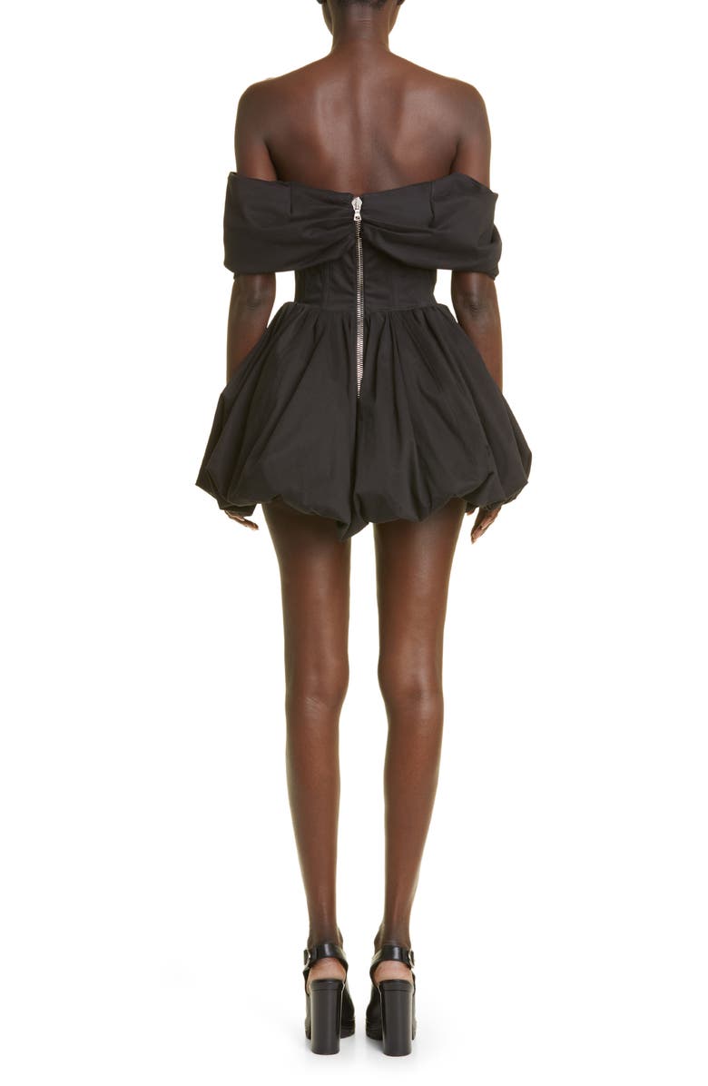 Brandon Maxwell Pippa Off the Shoulder Stretch Cotton Bubble Dress, Alternate, color, 