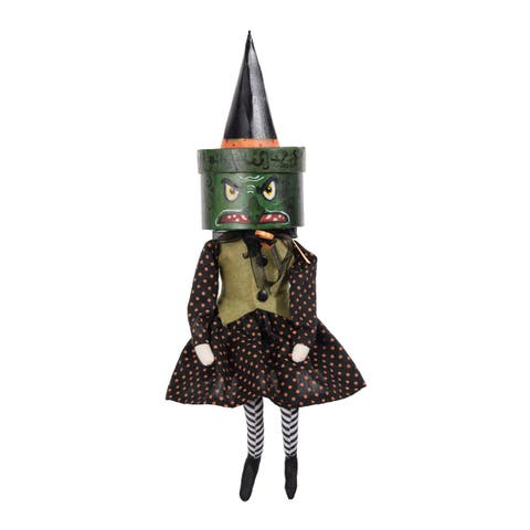 Greta Witch Box Head Halloween Joe Spencer Gathered Traditions Figurine