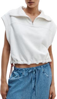 rag & bone Vintage Terry Half Zip Muscle Sweatshirt