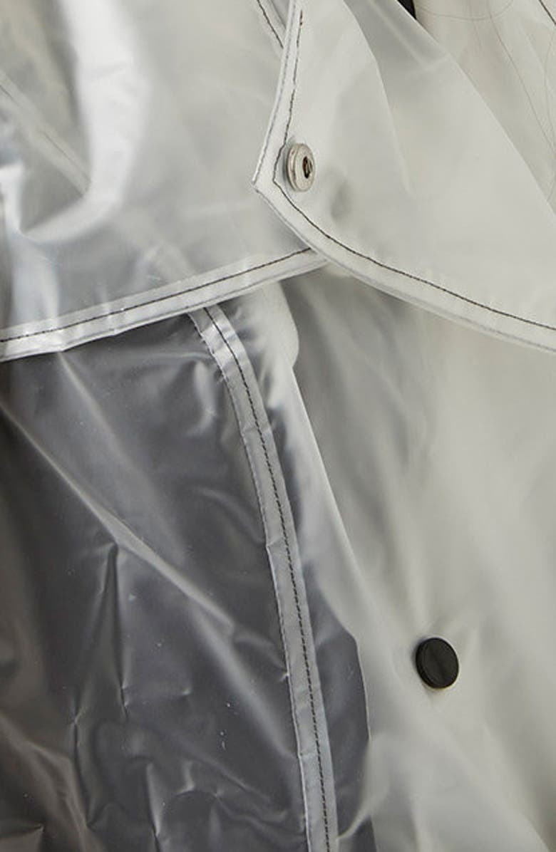 Topshop Misty Transparent Plastic Trench Coat, Alternate, color,