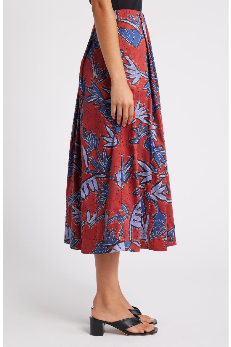 Autumn Leaves Maxi Skirt, Alternate, color, RED MULTI