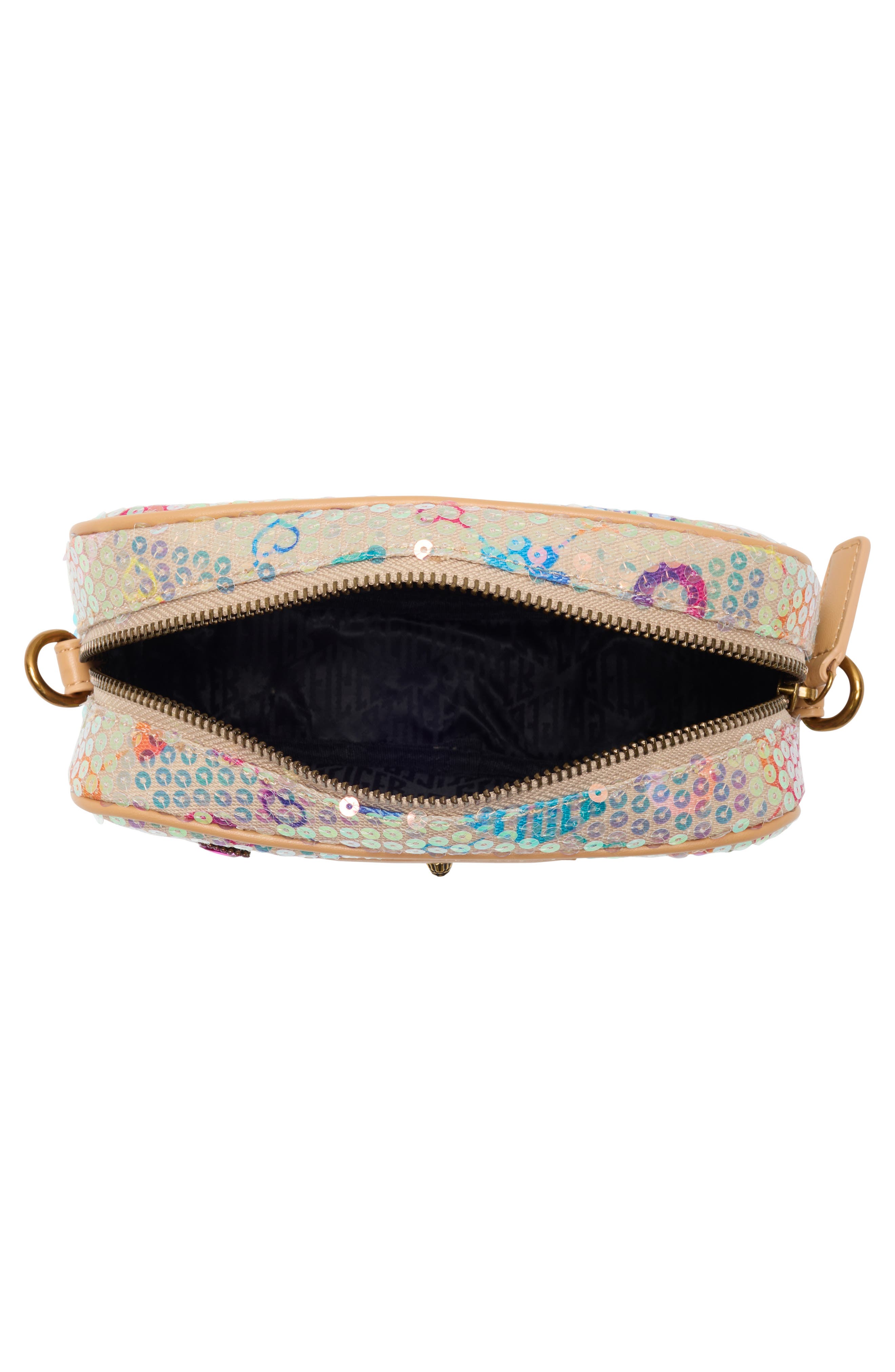 Chiswick Crystal & Sequin Camera Bag, Alternate, color, LIGHT PINK MULTI