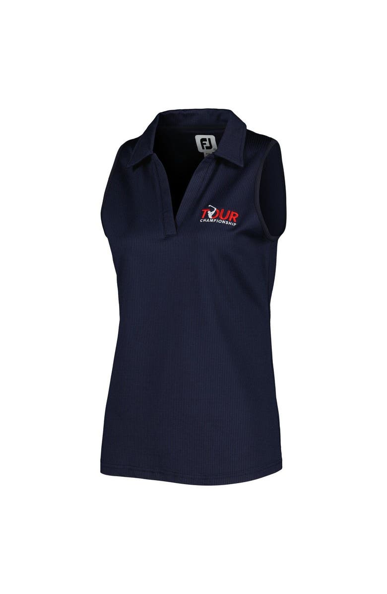 FOOTJOY Women's FootJoy Navy TOUR Championship V-Neck Tank Top, Alternate, color, Navy
