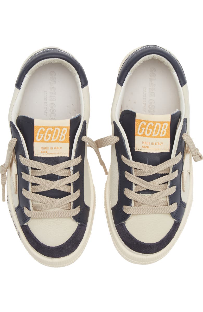Golden Goose Kids' May Sneaker, Alternate, color, White/ Dark Blue/ Platinum