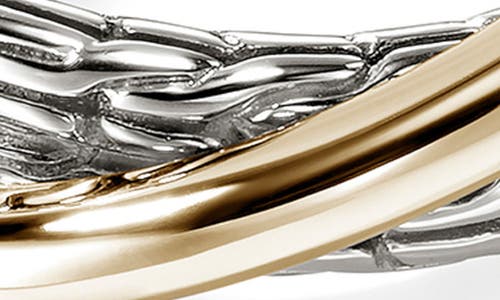 John Hardy Jh Essential Crossover Ring In Silver/gold