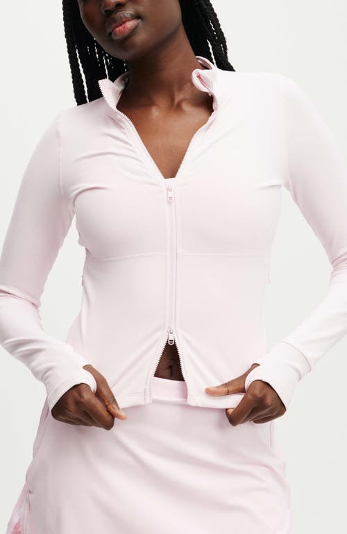 Cotton On Body Active Core Zip Through Long Sleeve In Cherry Dream