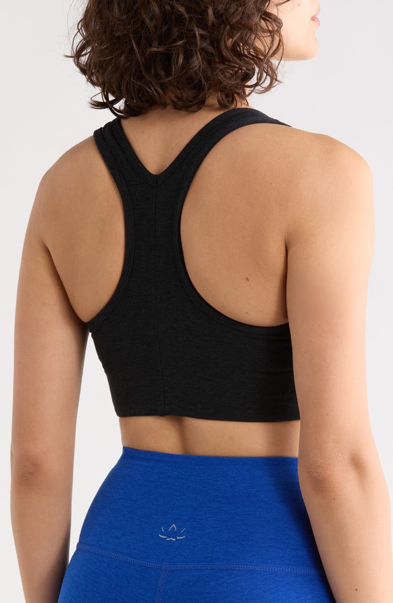 Beyond Yoga Space Dye Simplicity Sports Bra, Alternate, color, Darkest Night