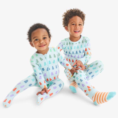 Primary Baby Organic Zip Footie In Blue