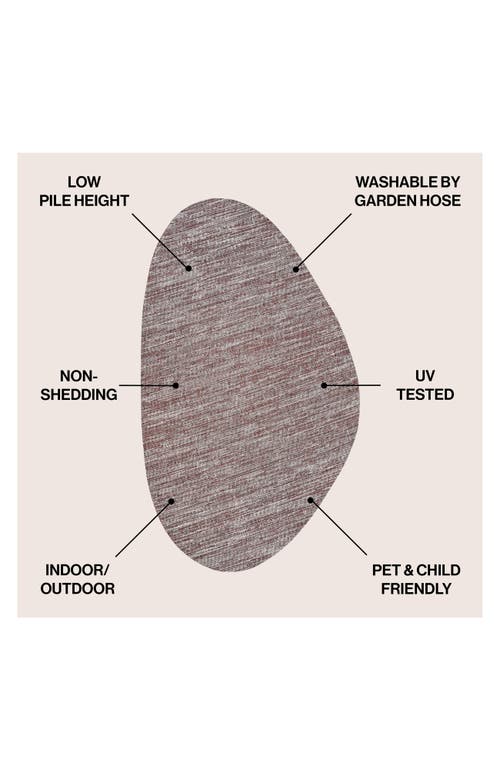 Jonathan Y Callan Modern Rustic Abstract Indoor/outdoor Shaped Area Rug In Beige/red