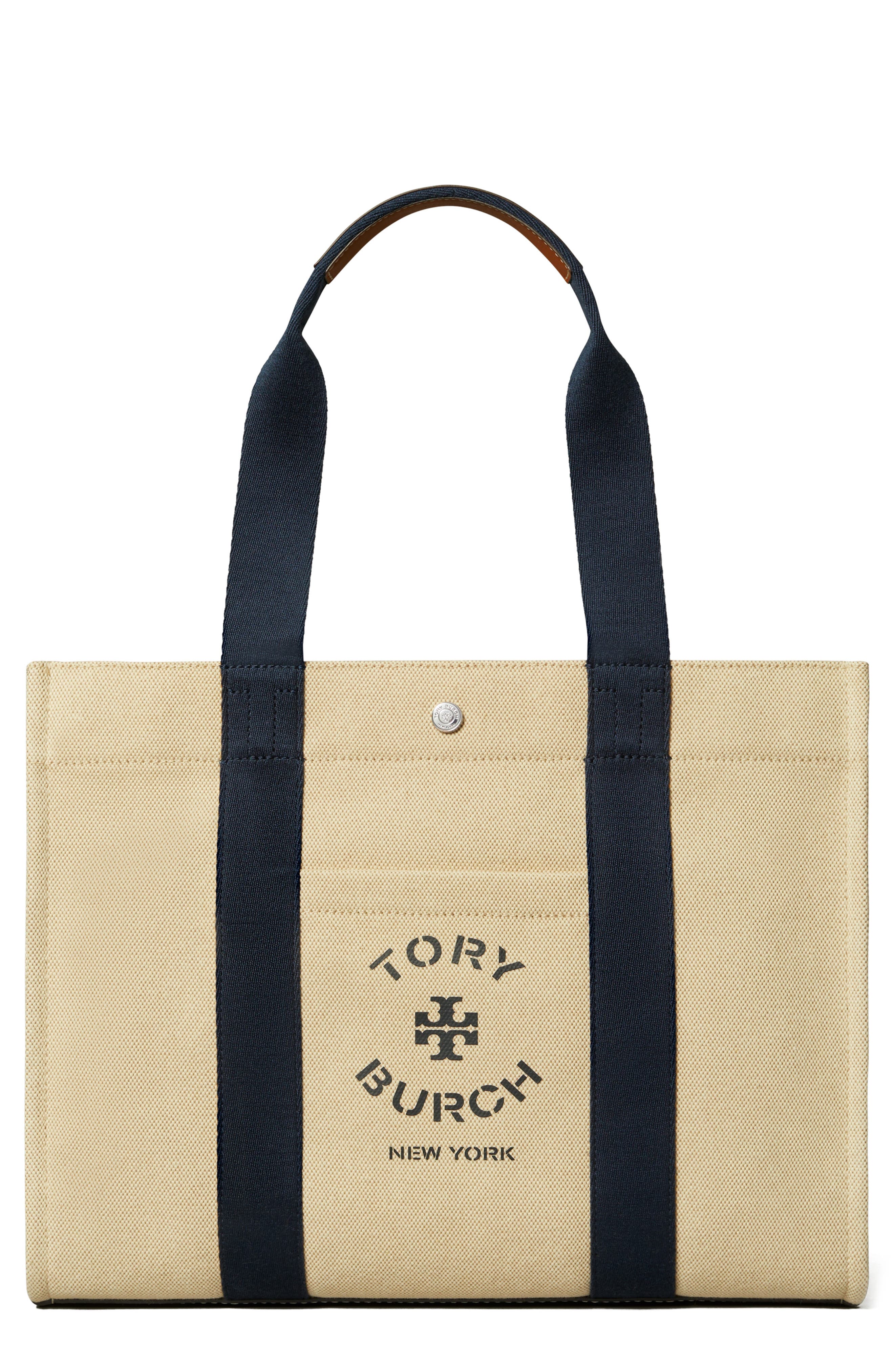 Tory Burch Tory Canvas Tote, Main, color, 