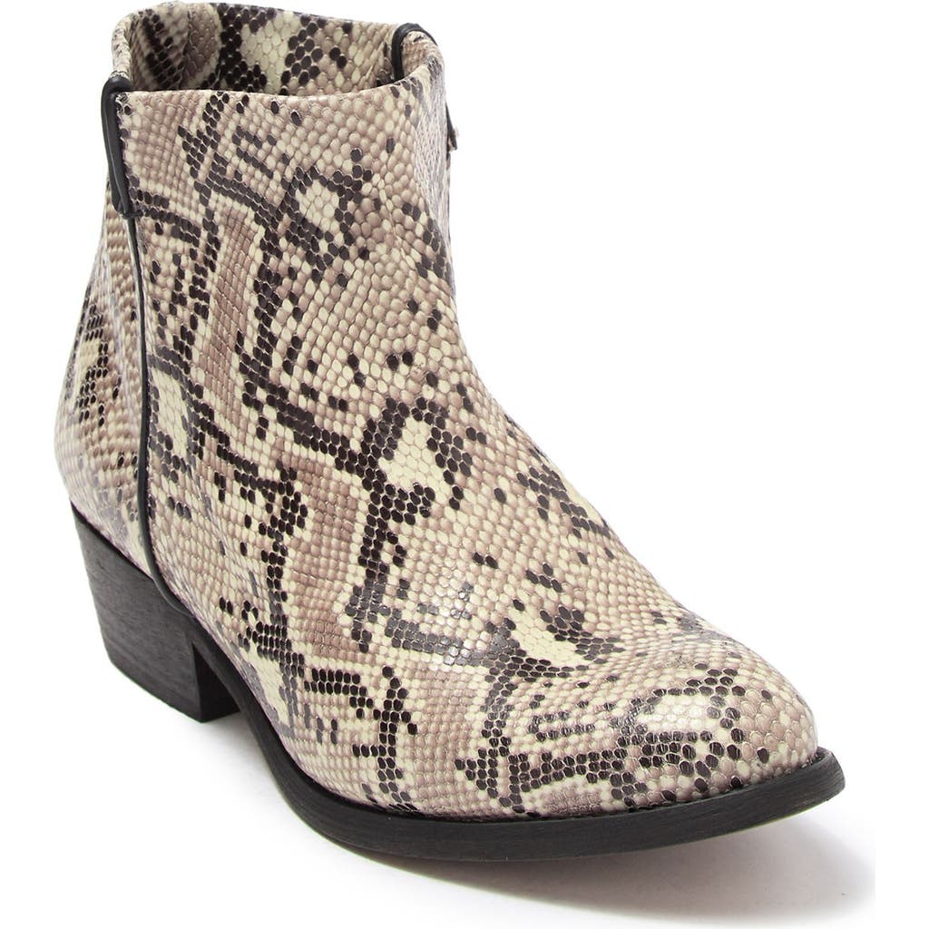 Artisan Crafted By Zigi Lissa Snakeskin Embossed Leather Ankle Bootie In Multi