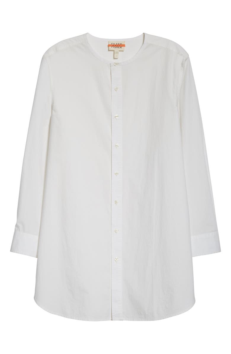 Eileen Fisher Long Organic Cotton Poplin Shirt, Main, color,