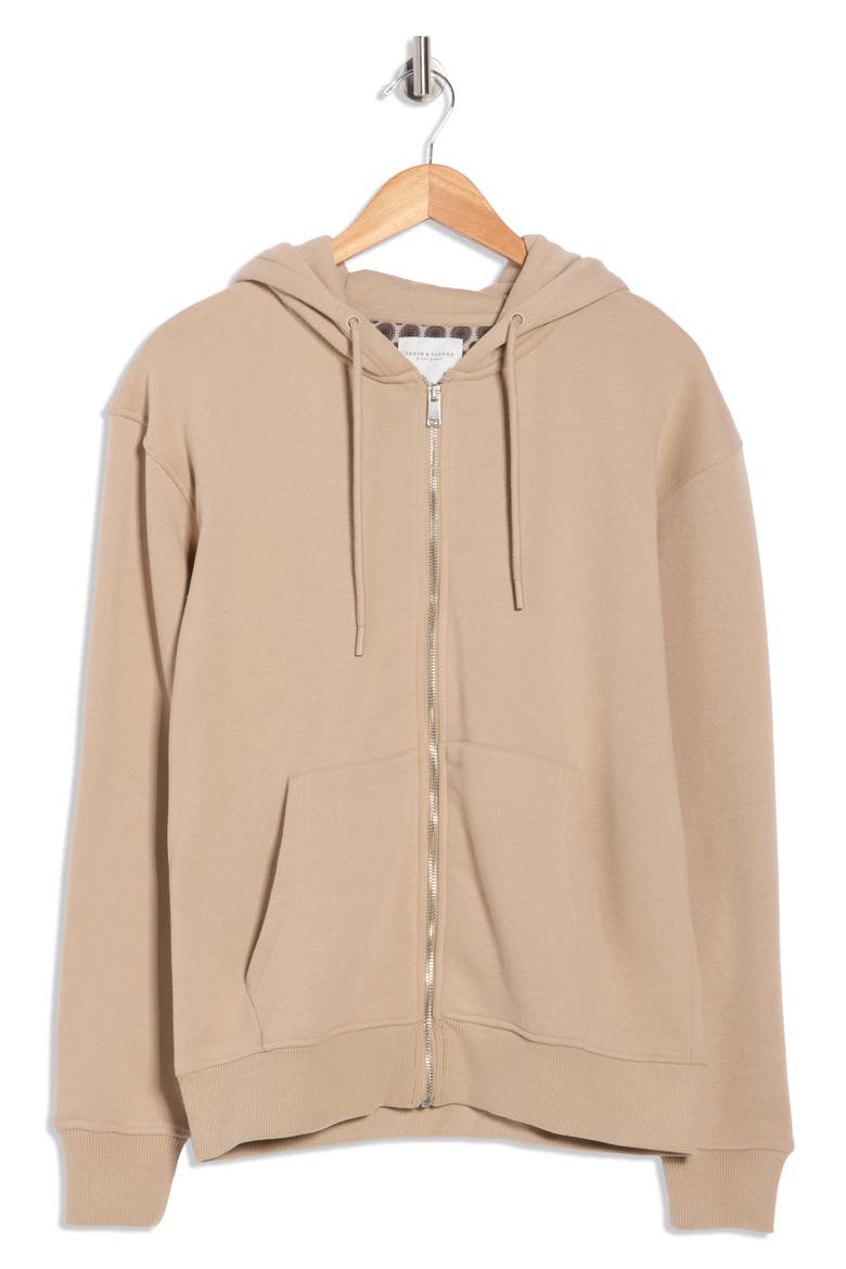 Full Zip Fleece Hoodie, Alternate, color, WARM SAND
