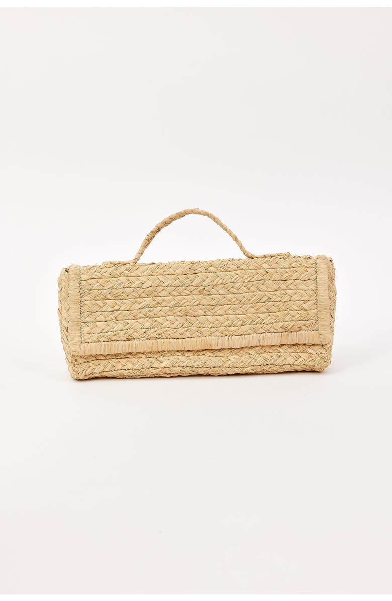 Hat Attack Brady Clutch, Main, color, Natural