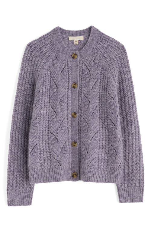 Seasalt Cornwall Sand Thistle Wool & Mohair Blend Cardigan In Purple
