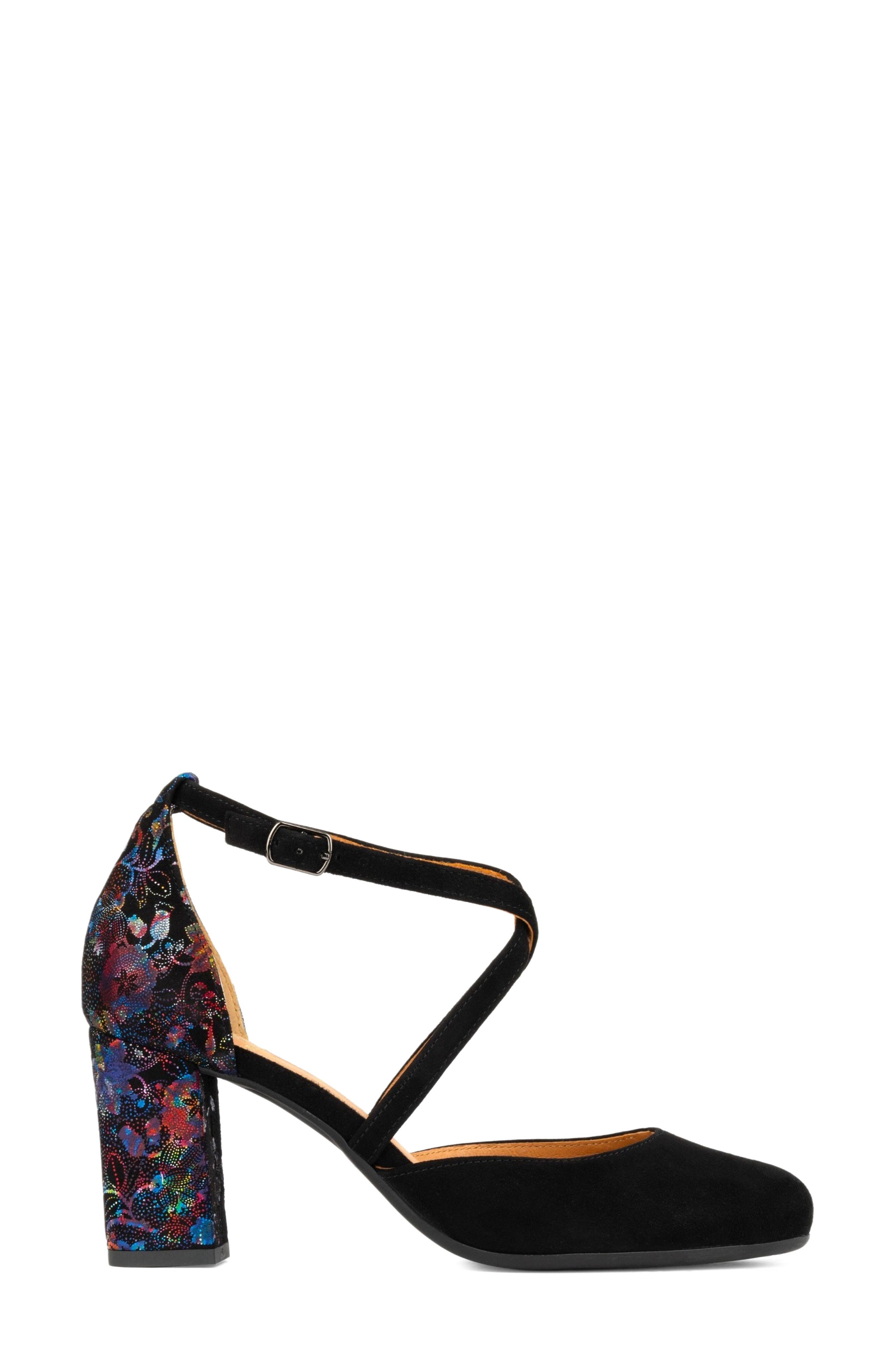Kylie Ankle Strap Pump, Alternate, color, BLACK