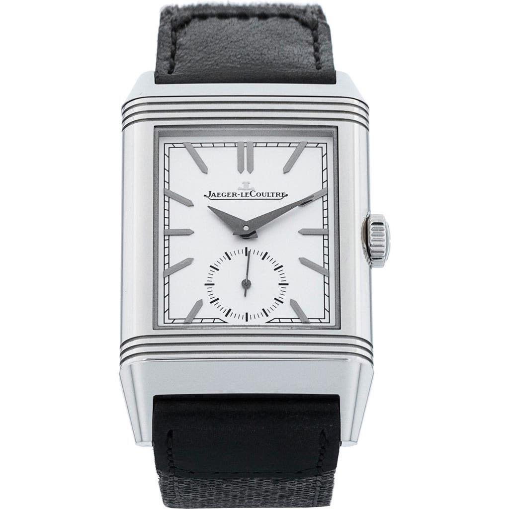 Watchfinder & Co. Jaeger-lecoultre 2023 Reverso Tribute Small Seconds 713842j Textile & Lea In Black