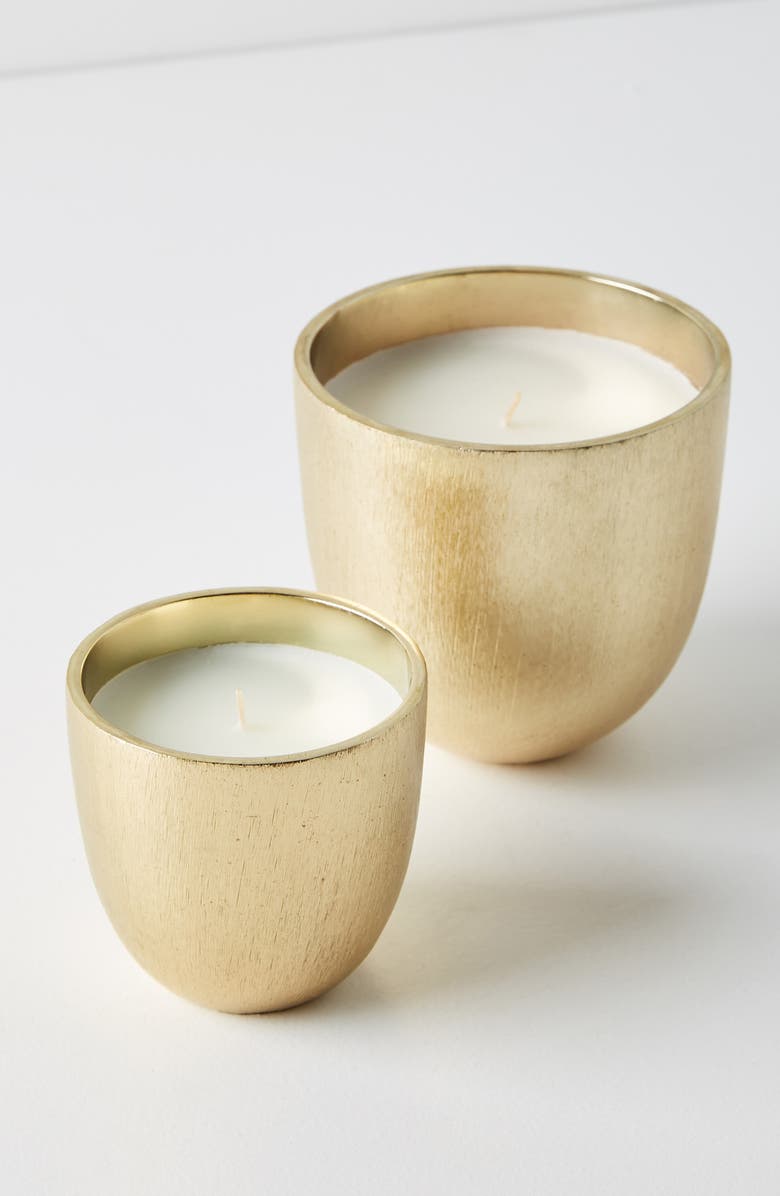 Anthropologie Home Anthropologie Gilded Rock Oud & Amber Scented Candle, Alternate, color,