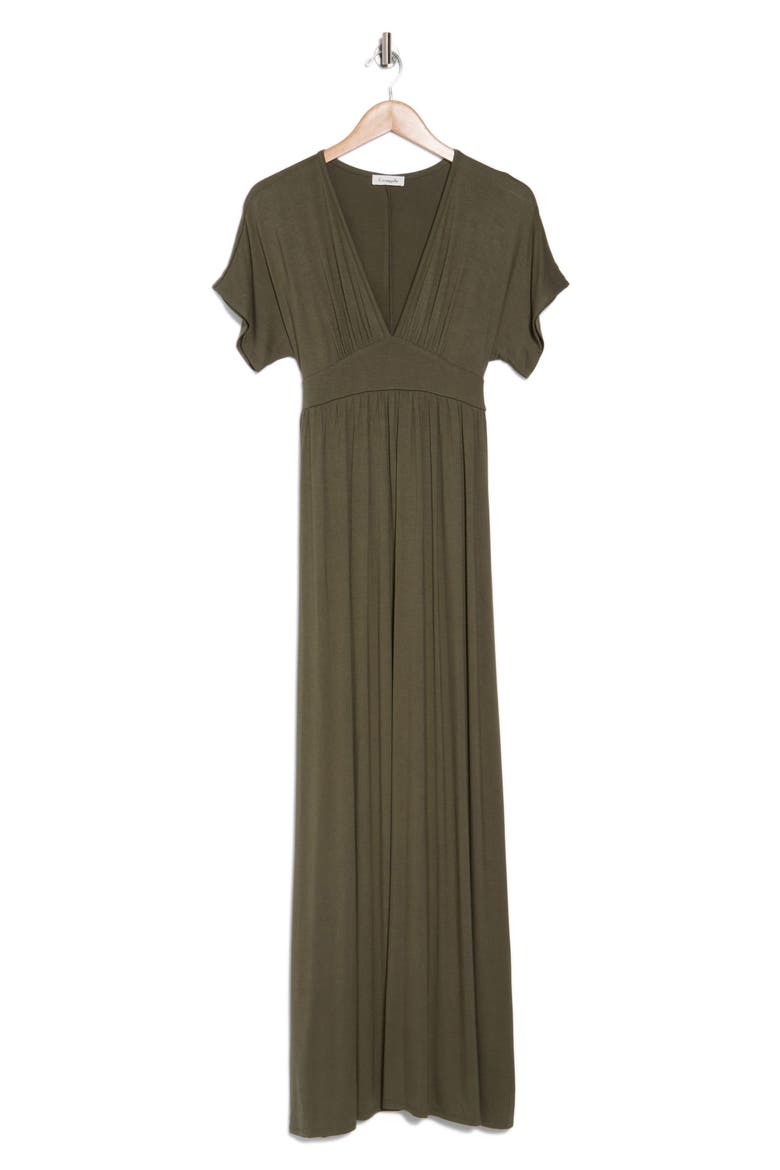 Empire Maxi Dress, Alternate, color, OLIVE