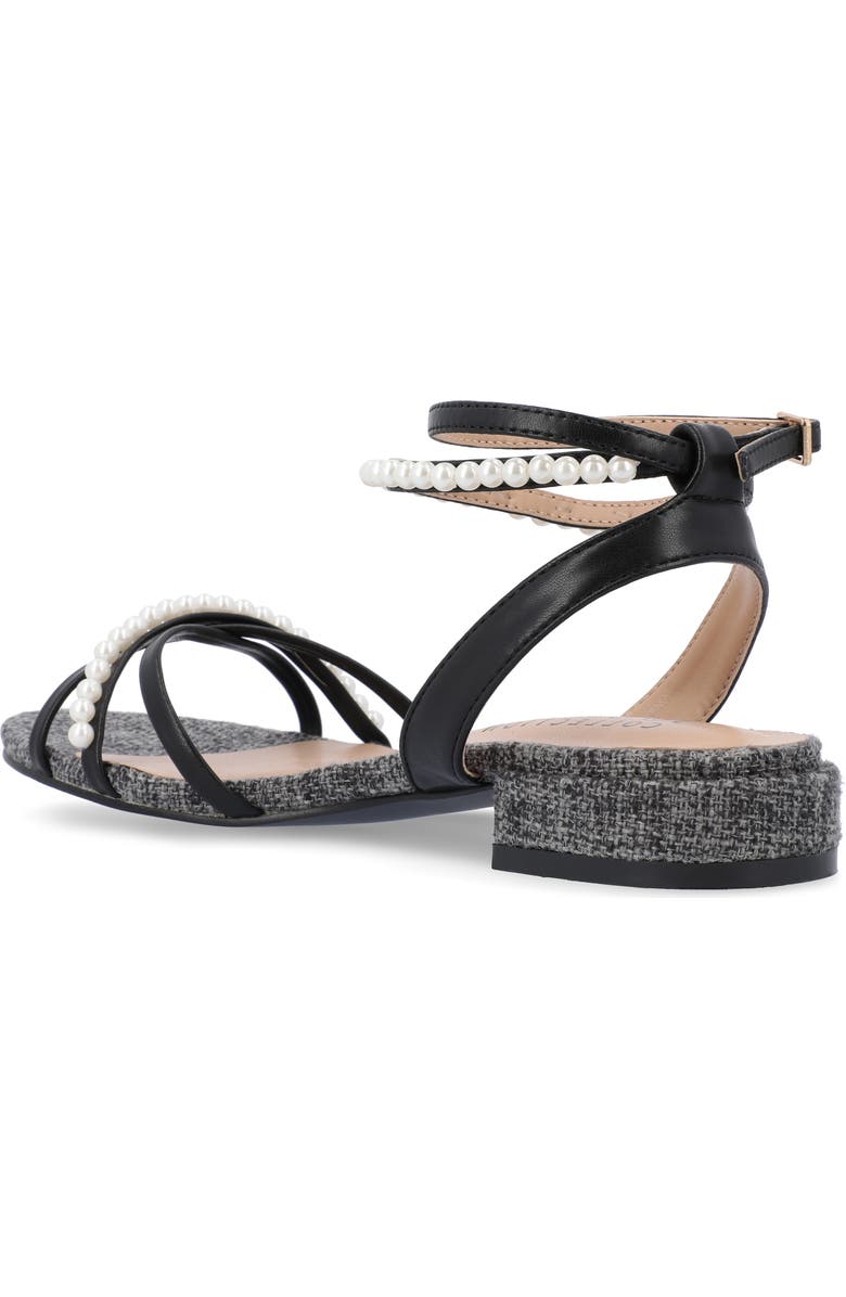 Journee Collection Tulsi Pearly Beaded Sandal, Alternate, color,