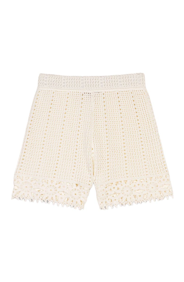 maje Crochet-knit shorts, Alternate, color,