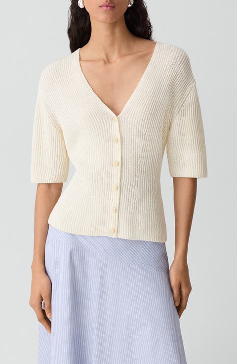 Shaped Cotton Cardigan