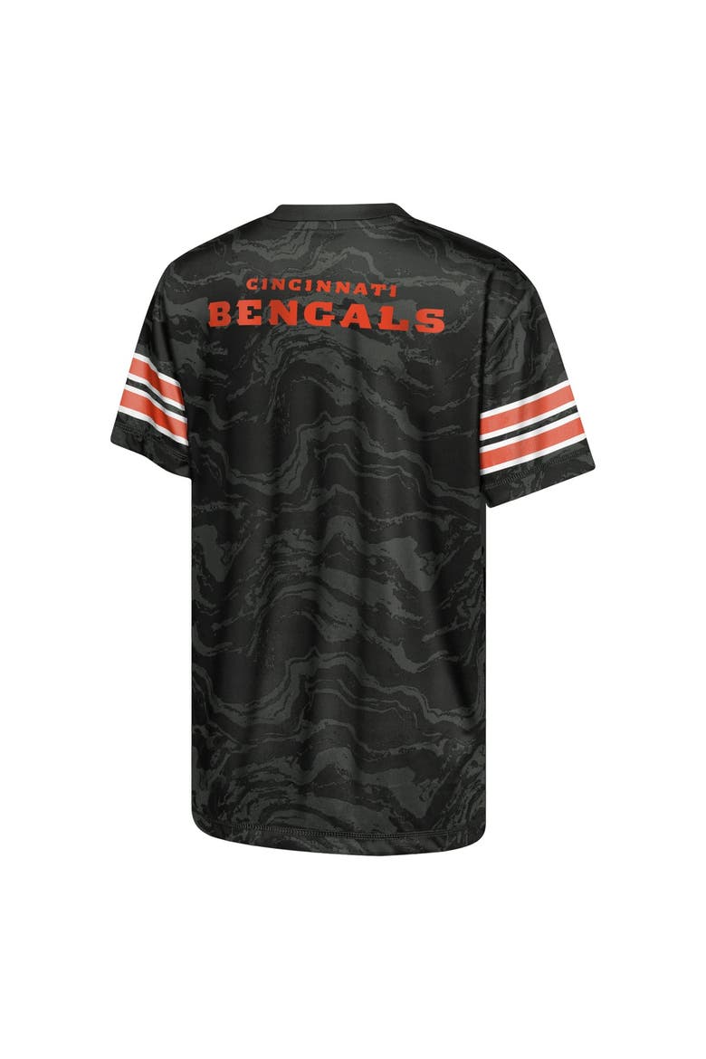 Youth Outerstuff  Black Cincinnati Bengals Slant Route Performance T-Shirt, Alternate, color, Black