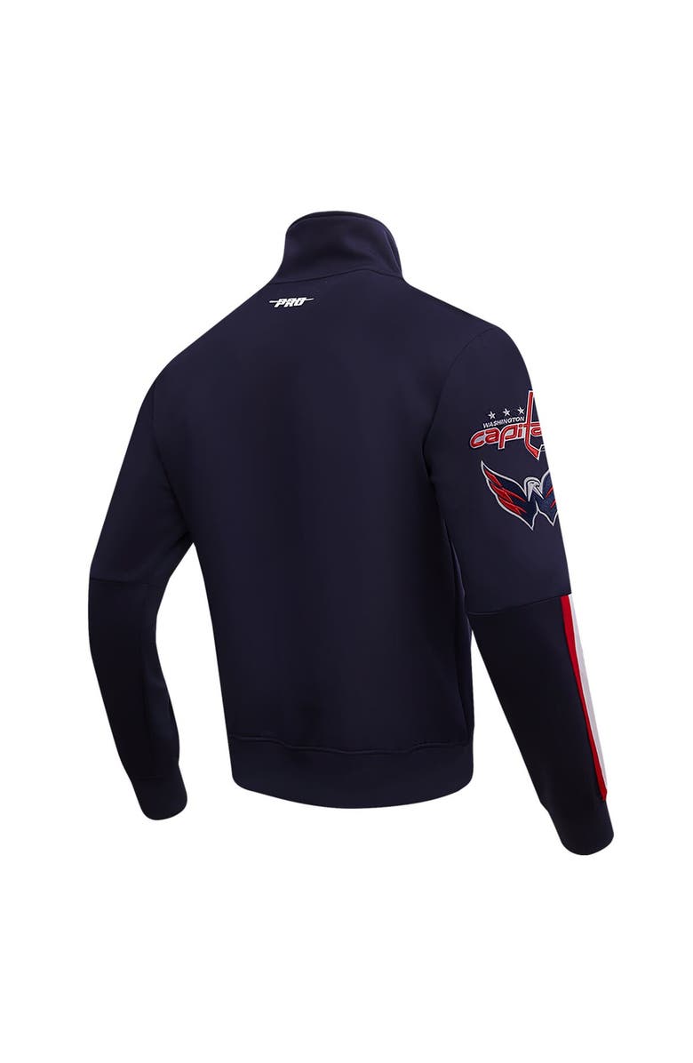 PRO STANDARD Men's Pro Standard Navy Washington Capitals Classic Chenille Full-Zip Track Jacket, Alternate, color,