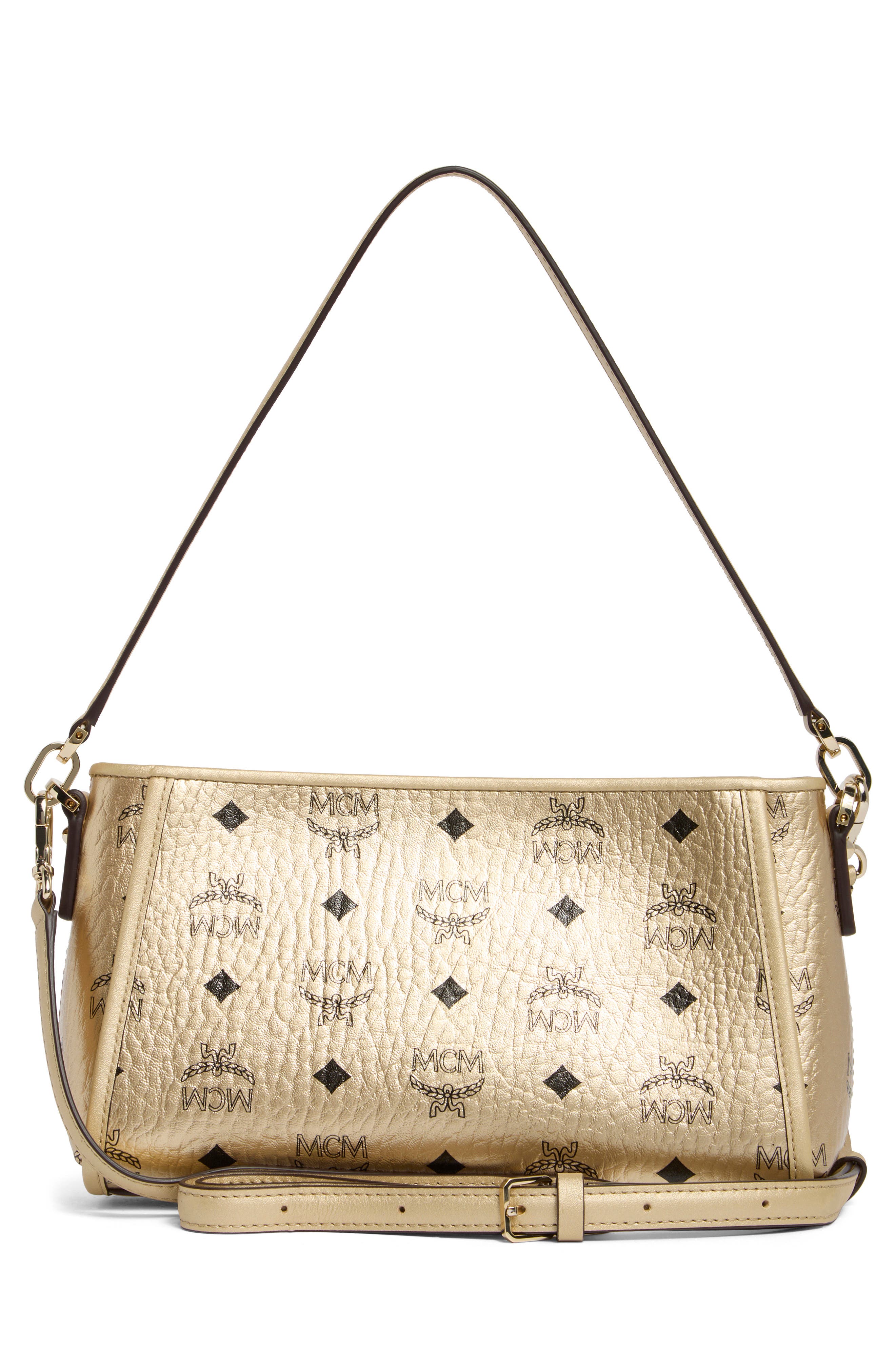 MCM Aren Visetos Shoulder Bag, Alternate, color, 