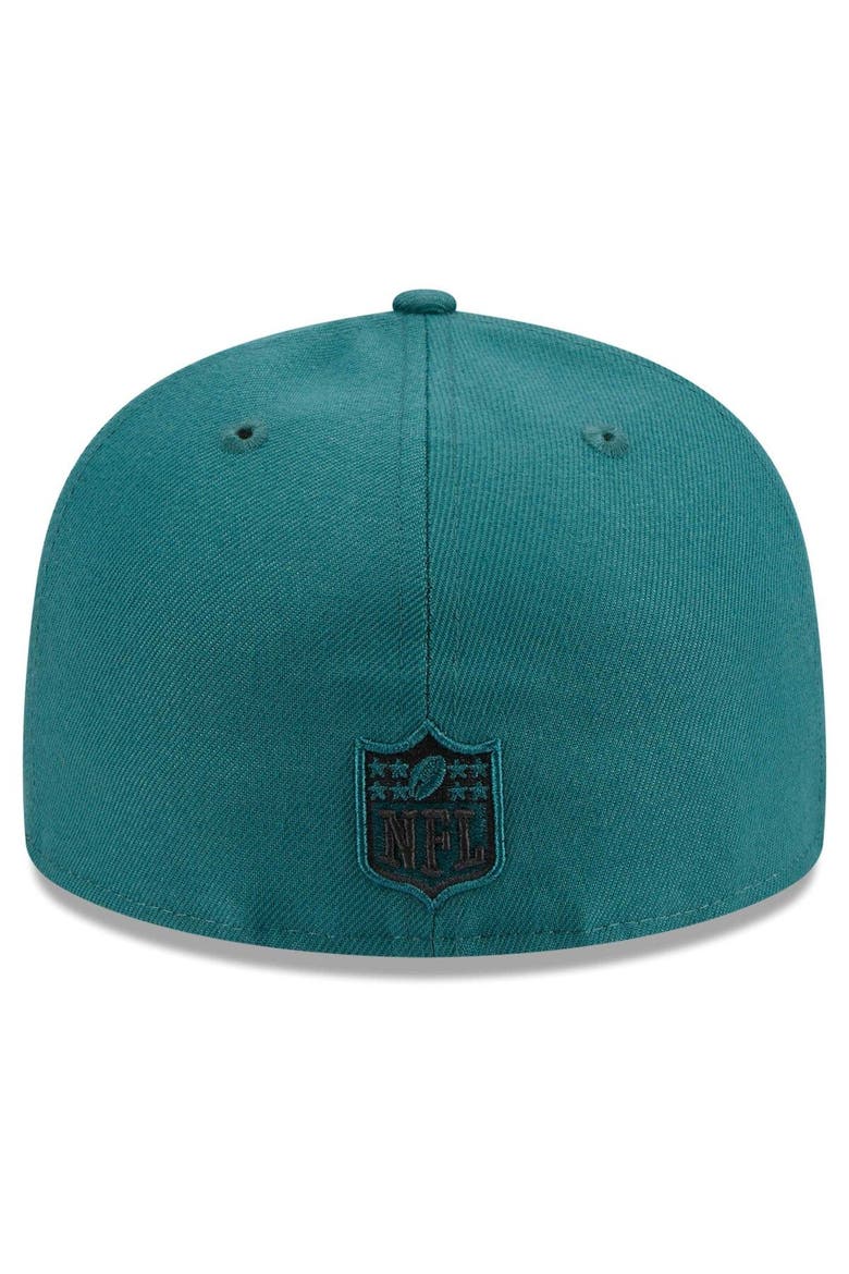 Men's New Era Midnight Green Philadelphia Eagles  Main Patch 59FIFTY Fitted Hat, Alternate, color, Green
